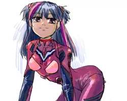 Size: 900x720 | Tagged: artist:han_hyui, derpibooru import, human, humanized, neon genesis evangelion, plugsuit, safe, solo, souryuu asuka langley, twilight sparkle