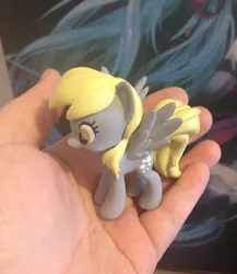 Size: 960x1104 | Tagged: safe, artist:matteglaze, derpibooru import, derpy hooves, pony, custom, holding a pony, irl, photo, pony in hand, repaint