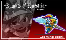 Size: 1024x624 | Tagged: artist:shonuff44, chibi, derpibooru import, fantasy class, human, humanized, knight, rainbow dash, safe, solo, teaser, warrior, winged humanization