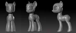 Size: 1724x765 | Tagged: 3d, 3d model, artist:3d thread, base, blender, derpibooru import, /mlp/, safe, solo, wip, zbrush