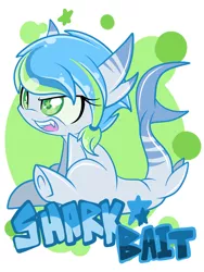 Size: 2500x3333 | Tagged: artist:starlightlore, cute, derpibooru import, female, filly, lorehoshiko is trying to murder us, oc, oc:shark bait, original species, safe, shark, shark pony, solo, unofficial characters only