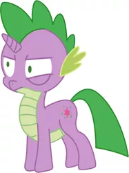 Size: 640x854 | Tagged: artist:ahumeniy, derpibooru import, dracony, dragonified, fusion, ponified, ponified spike, safe, solo, spike, wat, what has science done