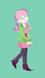 Size: 880x1500 | Tagged: safe, artist:magneticskye, derpibooru import, sweetie belle, equestria girls, alternate costumes, clothes, female, lineless, simple background, solo
