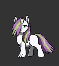 Size: 630x700 | Tagged: artist:lurking tyger, derpibooru import, dracony, hair over one eye, hybrid, interspecies offspring, looking at you, oc, offspring, parent:spike, parents:spikebelle, parent:sweetie belle, safe, simple background, solo, unnamed oc, unofficial characters only