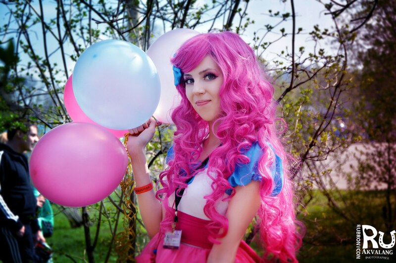 Size: 1280x853 | Tagged: 2015, artist:akvalang, balloon, clothes, cosplay, derpibooru import, human, irl, irl human, photo, pinkie pie, rubronycon, russian, safe, solo