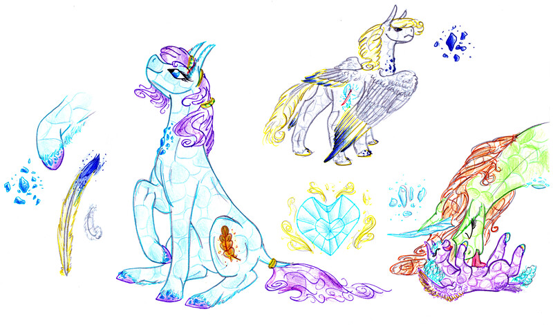 Size: 13232x7776 | Tagged: safe, artist:dawn22eagle, derpibooru import, crystal pony, pony, absurd resolution, amber leaf, crystal, crystal empire, foal