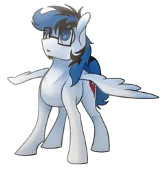 Size: 1024x1093 | Tagged: safe, artist:kapteeni-teepannu, derpibooru import, oc, oc:frozen soul, unofficial characters only, pegasus, pony, male, stallion, wings