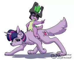 Size: 1280x1040 | Tagged: safe, artist:northernsprint, derpibooru import, spike, twilight sparkle, wolf, crossover, ironic, link, midna, species swap, the legend of zelda, the legend of zelda: twilight princess, twilight barkle, twiwolf, wolf link