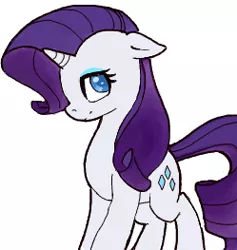 Size: 249x263 | Tagged: safe, artist:yoditax, derpibooru import, rarity, pony, unicorn, female, flockdraw, looking at you, mare, simple background, solo, white background