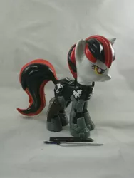 Size: 3216x4288 | Tagged: armor, artist:gryphyn-bloodheart, custom, derpibooru import, fallout equestria, fallout equestria: project horizons, funko, gun, holster, irl, level 2 (project horizons), oc, oc:blackjack, photo, revolver, safe, sheathe, sword, toy, unofficial characters only, weapon