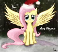 Size: 900x798 | Tagged: artist:ajvl, derpibooru import, fluttershy, hat, safe, solo