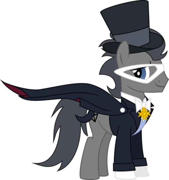 Size: 1787x1901 | Tagged: artist:kaylathehedgehog, chiba mamoru, darien shields, derpibooru import, ponified, safe, sailor moon, simple background, solo, transparent background, tuxedo mask, vector