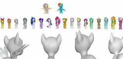 Size: 1533x735 | Tagged: safe, derpibooru import, apple bloom, applejack, bon bon, carrot top, cheerilee, derpy hooves, doctor whooves, fluttershy, golden harvest, lyra heartstrings, nurse redheart, octavia melody, pinkie pie, rainbow dash, rarity, scootaloo, sweetie belle, sweetie drops, time turner, trixie, twilight sparkle, twilight sparkle (alicorn), vinyl scratch, oc, oc:anonymous, alicorn, pony, 3d, cutie mark crusaders, female, mane six, mare