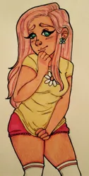 Size: 1641x3264 | Tagged: artist:pastelhobbit, derpibooru import, fluttershy, human, humanized, safe, solo