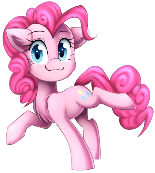 Size: 1545x1725 | Tagged: safe, artist:meotashie, derpibooru import, pinkie pie, earth pony, pony, :3, behaving like a cat, cheek fluff, chest fluff, cute, diapinkes, ear fluff, female, mare, shoulder fluff, simple background, solo, transparent background