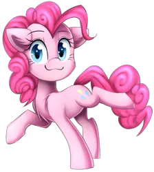 Size: 1545x1725 | Tagged: safe, artist:meotashie, derpibooru import, pinkie pie, earth pony, pony, :3, behaving like a cat, cheek fluff, chest fluff, cute, diapinkes, ear fluff, female, mare, shoulder fluff, simple background, solo, transparent background