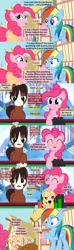 Size: 1120x3780 | Tagged: safe, artist:beavernator, derpibooru import, pinkie pie, rainbow dash, trouble shoes, oc, oc:sunlight twinkle, oc:taralicious, ponified, pony, all glory to the beaver grenadier, baby, baby pony, beavernator is trying to murder us, colt, comic, cute, female, filly, foal, gambling, las pegasus, male, roulette, tara strong, troublebetes