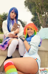 Size: 788x1200 | Tagged: artist:dashcosplay, clothes, cosplay, derpibooru import, human, irl, irl human, photo, rainbow dash, safe, twilight sparkle