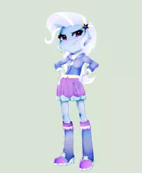 Size: 444x539 | Tagged: safe, artist:baekgup edits, artist:twilight7070, derpibooru import, trixie, equestria girls, clothes, skirt, solo, trace