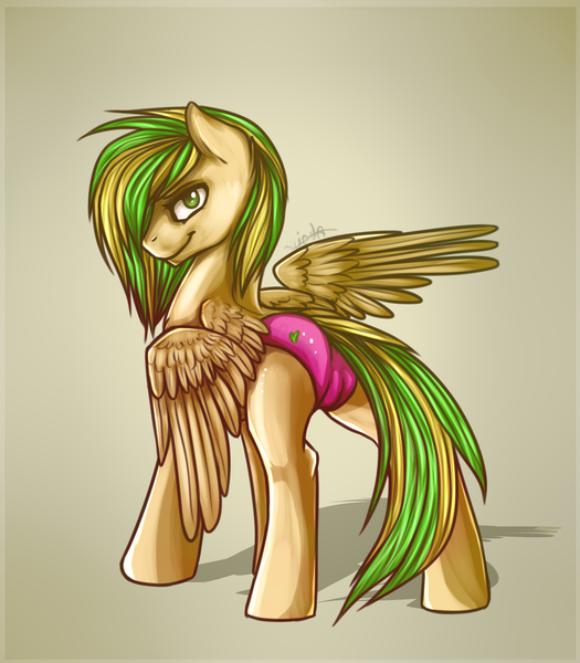 Size: 1024x1170 | Tagged: questionable, artist:rainbowaliona, derpibooru import, oc, oc:wooden toaster, unofficial characters only, pegasus, pony, cameltoe, clothes, heart, heart print underwear, panties, pink underwear, solo, underwear
