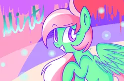 Size: 1280x832 | Tagged: safe, artist:mayleebell24, derpibooru import, minty, pegasus, pony, g3, g3 to g4, generation leap, race swap, smiling, solo