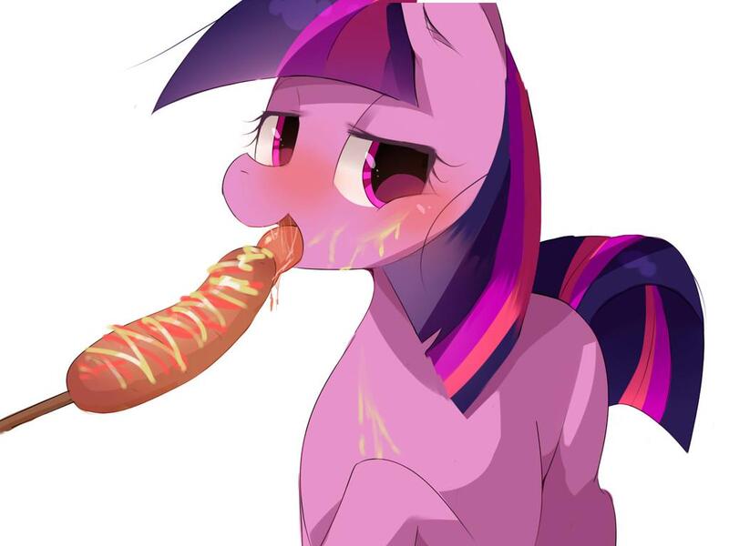 Size: 1024x768 | Tagged: artist:kora, blushing, derpibooru import, hot dog, solo, suggestive, twilight sparkle