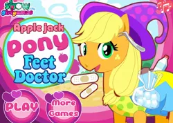 Size: 692x492 | Tagged: applejack, apple jack pony feet doctor, bootleg, derpibooru import, fail, feet doctor, flash game, game, ohgodwhat, safe, solo, wat