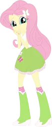 Size: 1104x2645 | Tagged: safe, artist:sketchmcreations, derpibooru import, fluttershy, equestria girls, boots, clothes, inkscape, simple background, skirt, solo, transparent background, vector