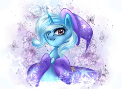 Size: 1200x880 | Tagged: safe, artist:karmamoonshadow, derpibooru import, trixie, pony, unicorn, female, mare, solo