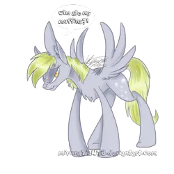 Size: 1024x1024 | Tagged: safe, artist:mirunacipsi, derpibooru import, derpy hooves, pegasus, pony, angry, female, mare, simple background, solo, spread wings, this will end in tears, transparent background