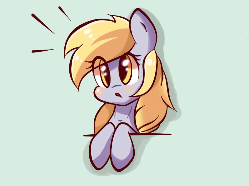 Size: 800x600 | Tagged: safe, artist:von-seay, derpibooru import, derpy hooves, pegasus, pony, cute, derpabetes, eye clipping through hair, female, mare, solo