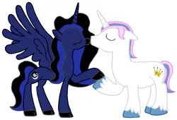 Size: 1024x698 | Tagged: artist:iceagelover, derpibooru import, female, kissing, male, oc, oc:elusive, oc:princess moonlight, oc x oc, offspring, offspring shipping, parent:fancypants, parent:fleur-de-lis, parent:king sombra, parent:princess luna, parents:fancyfleur, parents:lumbra, safe, shipping, straight, unofficial characters only