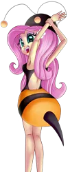 Size: 1219x3000 | Tagged: safe, artist:discorded, derpibooru import, fluttershy, equestria girls, animal costume, armpits, bee costume, clothes, costume, flutterbee, solo