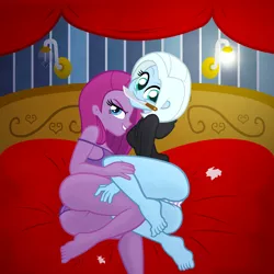 Size: 3000x3000 | Tagged: semi-grimdark, suggestive, artist:wicked-at-heart, derpibooru import, pinkie pie, oc, oc:tracy cage, equestria girls, feet, knife, pinkamena diane pie, plot, toes