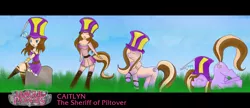 Size: 1624x700 | Tagged: safe, artist:luxianne, derpibooru import, ponified, earth pony, human, pony, caitlyn, human to pony, league of legends, transformation, transformation sequence, video game