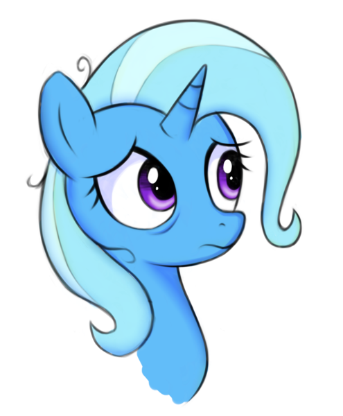 Size: 951x1152 | Tagged: safe, artist:kas92, derpibooru import, trixie, pony, unicorn, female, mare, portrait, sad, solo