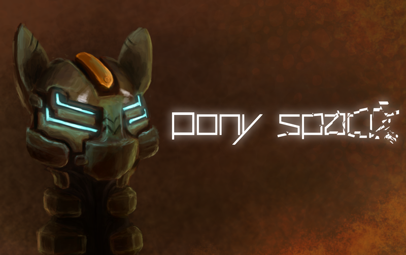 Size: 2300x1450 | Tagged: armor, artist:ifoldbooks, dead space, derpibooru import, helmet, ponified, safe, solo, video game