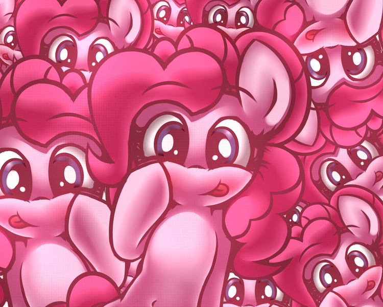Size: 2000x1600 | Tagged: safe, artist:heavymetalbronyyeah, derpibooru import, pinkie pie, earth pony, pony, too many pinkie pies, belly button, cute, diapinkes, female, fun fun fun, mare, multeity, tongue out, too much pink energy is dangerous, xk-class end-of-the-world scenario
