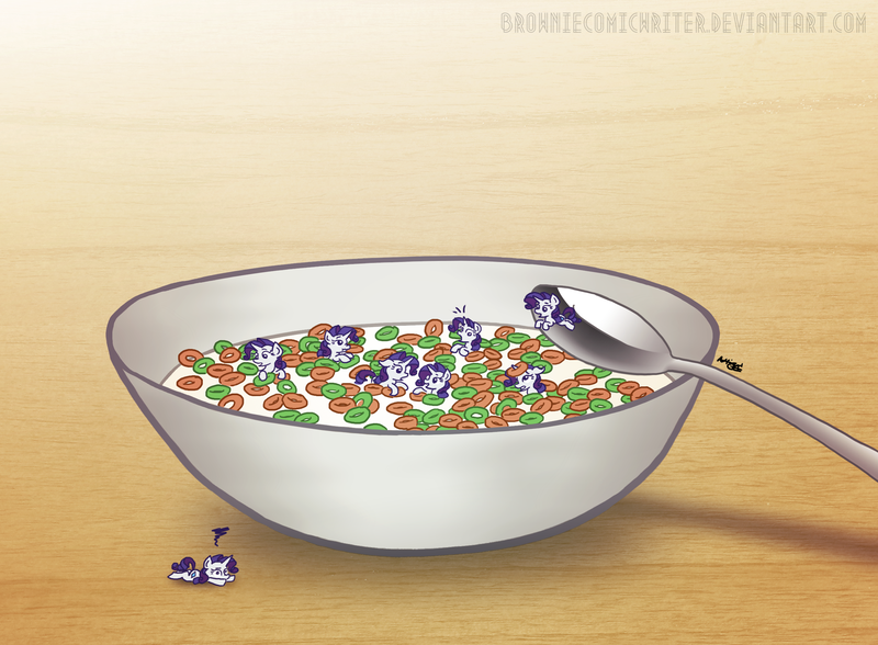 Size: 2524x1856 | Tagged: safe, artist:greenlinzerd, derpibooru import, rarity, pony, unicorn, apple jacks, bowl, cereal, commonity, cute, eye contact, female, floating, floppy ears, frown, gritted teeth, looking at each other, mare, marshmallows, micro, milk, multeity, open mouth, ponies in food, prone, rarara, raribetes, rarity is a marshmallow, scrunchy face, smiling, spoon, swimming, tiny ponies, wat, wide eyes