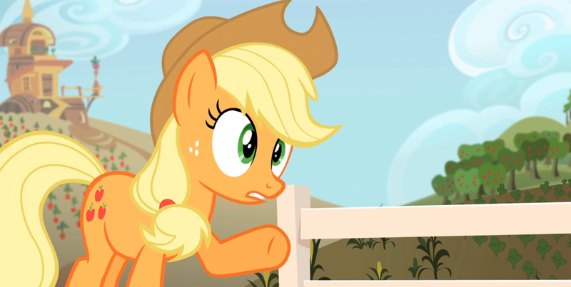 Size: 1920x966 | Tagged: safe, derpibooru import, screencap, applejack, pinkie apple pie, solo