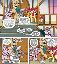 Size: 1397x1549 | Tagged: apple bloom, cutie mark crusaders, derpibooru import, diamond tiara, idw, mayor mare, prancy drew, safe, scootaloo, silver spoon, spoiler:comic, spoiler:comicff16, sweetie belle