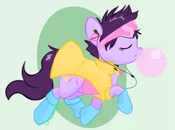 Size: 1303x972 | Tagged: artist:skittledeedoo, bubble, bubblegum, derpibooru import, jubilee, marvel, ponified, safe, solo, x-men