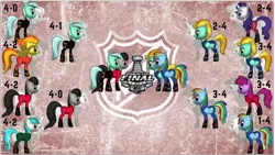 Size: 1510x851 | Tagged: anaheim ducks, artist:j4lambert, bracket, chicago blackhawks, derpibooru import, hockey, ice hockey, lightning dust, lyra heartstrings, new york rangers, nhl, octavia melody, playoffs, rainbow dash, safe, stanley cup, stanley cup playoffs, tampa bay lightning, the mighty ducks of anaheim