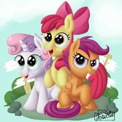 Size: 2000x2000 | Tagged: apple bloom, artist:jorichi, cutie mark crusaders, derpibooru import, safe, scootaloo, sweetie belle