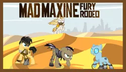 Size: 8275x4771 | Tagged: absurd resolution, artist:pony volcano pizza, derpibooru import, desert, immortan joe, imperator furiosa, mad max, mad max fury road, makeshift, max rockatansky, movie, nux, ponified, safe, vector