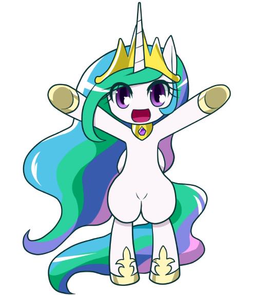 Size: 528x575 | Tagged: safe, artist:hashioaryut, derpibooru import, princess celestia, pony, bipedal, chibi, cute, cutelestia, incoming hug, solo, unfortunate design