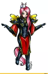 Size: 784x1214 | Tagged: safe, artist:guard-of-minasteris, derpibooru import, angel bunny, fluttershy, human, adepta sororitas, crossover, humanized, power armor, warhammer 40k, warhammer (game)