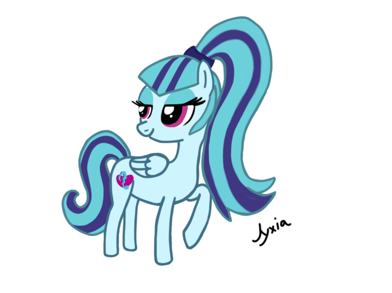 Size: 2592x1936 | Tagged: safe, artist:jyxia, derpibooru import, sonata dusk, ponified, pegasus, pony, bedroom eyes, simple background, solo, transparent background