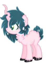 Size: 768x1024 | Tagged: safe, artist:pomihei, derpibooru import, oc, unofficial characters only, hybrid, interspecies offspring, magical lesbian spawn, offspring, parent:oc:fluffle puff, parent:queen chrysalis, parents:canon x oc, parents:chrysipuff, simple background, solo, transparent background