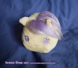 Size: 937x818 | Tagged: artist:wolflessnight, cube, derpibooru import, irl, lemon drop, photo, plushie, safe, solo